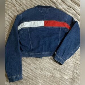 Tommy Hilfiger Denim Jacket with Red and White Accents